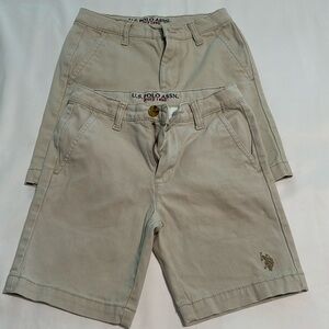 US Polo Assn. boys chino flat front shorts